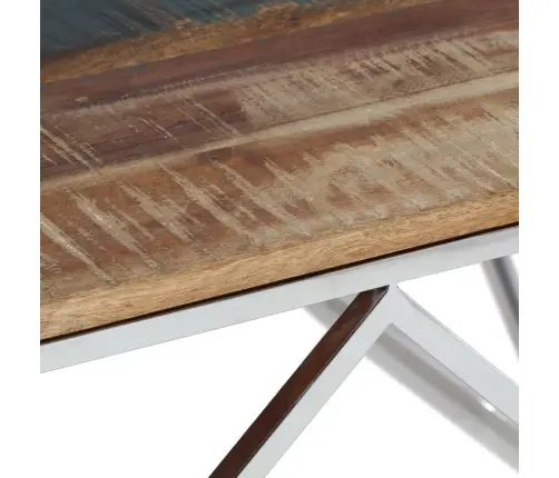 Kafijas Galdiņš, Nerūsējošs Tērauds Un Pārstrādāts Masīvkoks Vidaxl