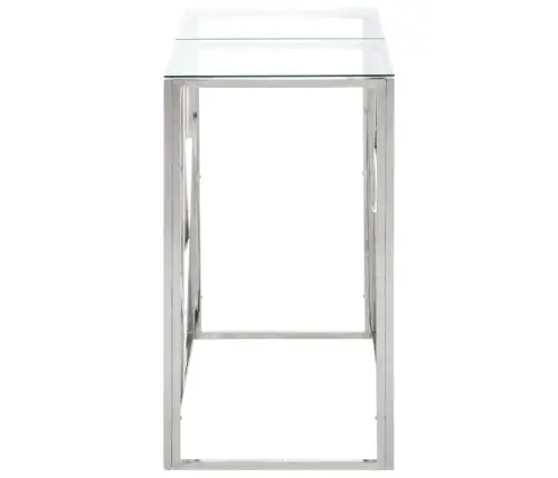 Konsoollaud, Hõbedane, Roostevaba Teras Ja Karastatud Klaas