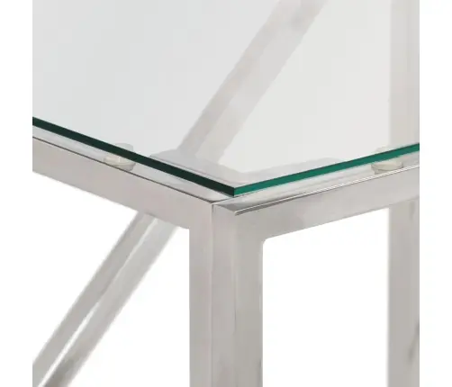 Konsoollaud, Hõbedane, Roostevaba Teras Ja Karastatud Klaas