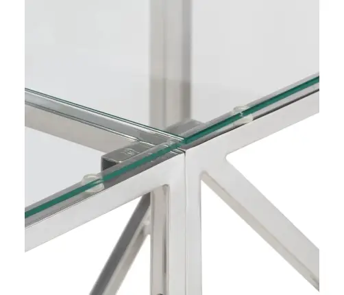 Konsoollaud, Hõbedane, Roostevaba Teras Ja Karastatud Klaas