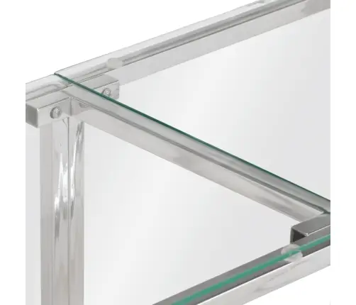 Konsoollaud, Hõbedane, Roostevaba Teras Ja Karastatud Klaas