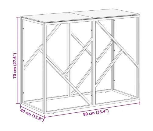 Konsoollaud, Hõbedane, Roostevaba Teras Ja Karastatud Klaas