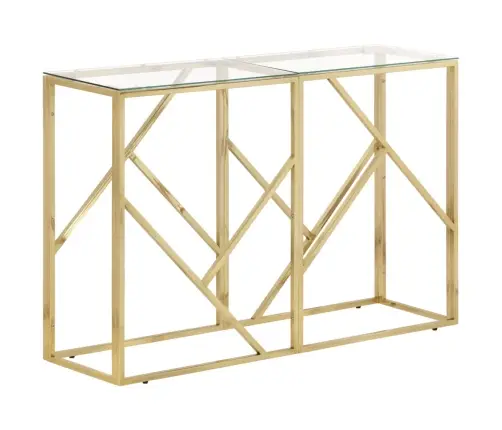 Konsolinis Staliukas, Auksinis, Plienas Ir Grūdintas Stiklas