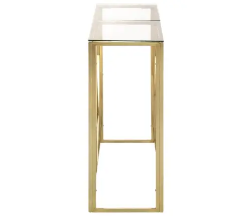 Konsolinis Staliukas, Auksinis, Plienas Ir Grūdintas Stiklas