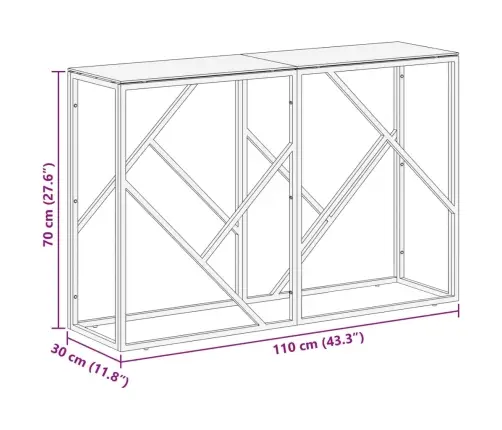Konsolinis Staliukas, Auksinis, Plienas Ir Grūdintas Stiklas