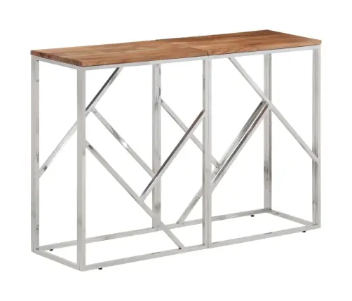 Konsoollaud, Hõbedane, Roostevaba Teras Ja Akaatsiapuit