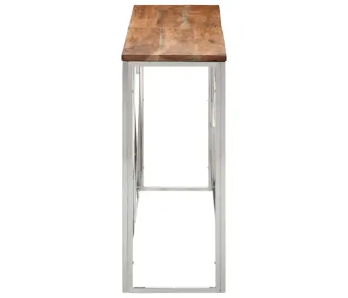 Konsoollaud, Hõbedane, Roostevaba Teras Ja Akaatsiapuit