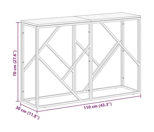 Konsoollaud, Hõbedane, Roostevaba Teras Ja Akaatsiapuit
