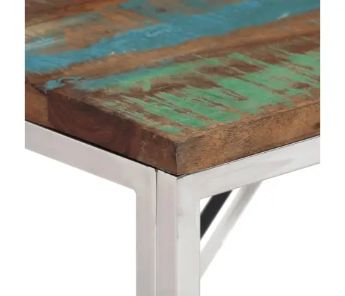 Konsoollaud, Hõbedane, Roostevaba Teras Ja Taastatud Puit