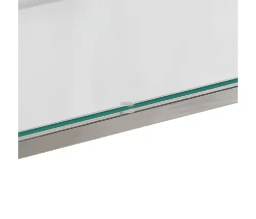 Konsoles Galdiņš, Sudrabains, Nerūsējošs Tērauds, Rūdīts Stikls Vidaxl