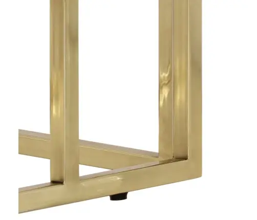 Kafijas Galdiņš, Zelta Krāsā, Nerūsējošs Tērauds, Rūdīts Stikls Vidaxl