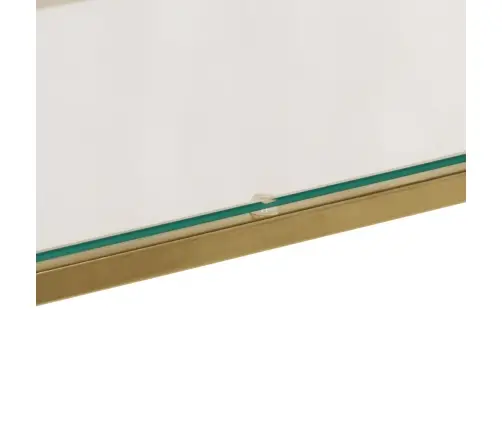 Kafijas Galdiņš, Zelta Krāsā, Nerūsējošs Tērauds, Rūdīts Stikls Vidaxl