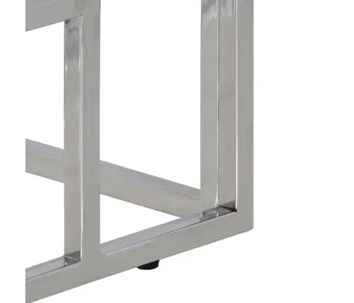 Konsoles Galdiņš, Sudrabains Nerūsējošs Tērauds, Gulšņu Koks Vidaxl