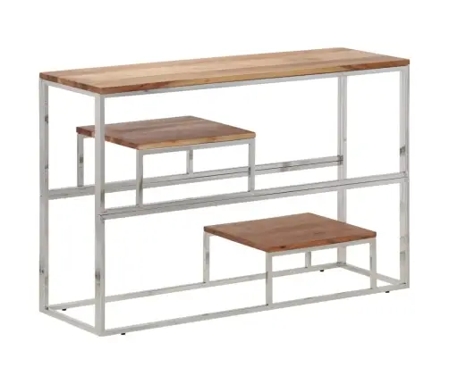 Konsoles Galds, Nerūsējošs Tērauds, Akācijas Masīvkoks Vidaxl