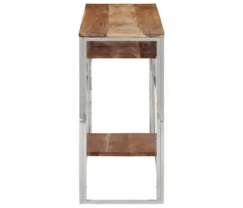 Konsoles Galds, Nerūsējošs Tērauds, Akācijas Masīvkoks Vidaxl