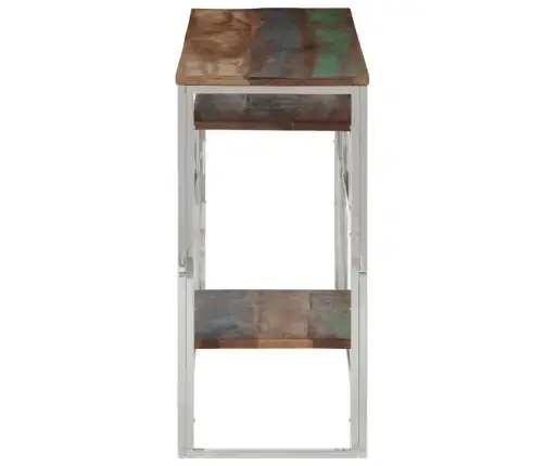 Konsoollaud, Hõbedane, Roostevaba Teras Ja Taastatud Puit