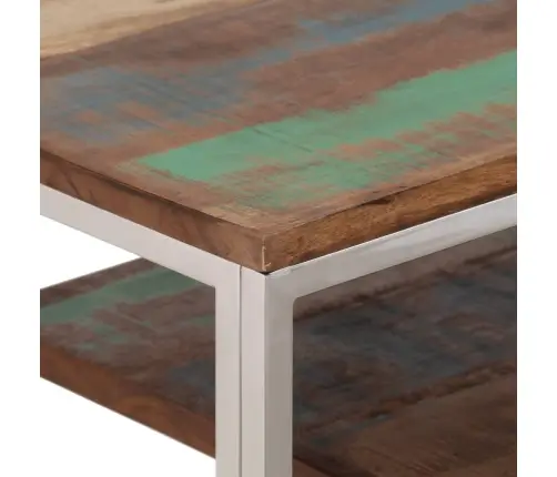 Konsoollaud, Hõbedane, Roostevaba Teras Ja Taastatud Puit