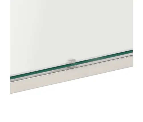 Diivanilaud Hõbedane Roostevaba Teras Ja Karastatud Klaas