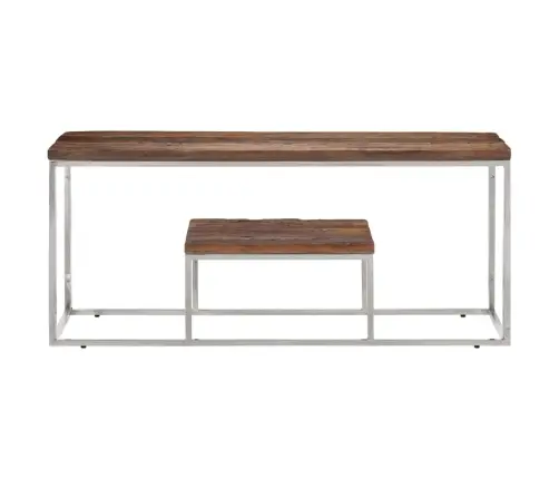 Kohvilaud, Hõbedane, Roostevaba Teras Ja Akaatsiapuit