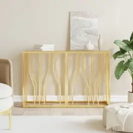 Konsoles Galdiņš, 110X30X70 Cm, Nerūsējošs Tērauds Un Stikls Vidaxl