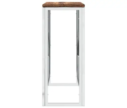 Konsoles Galdiņš, Nerūsējošs Tērauds Un Pārstrādāts Masīvkoks Vidaxl