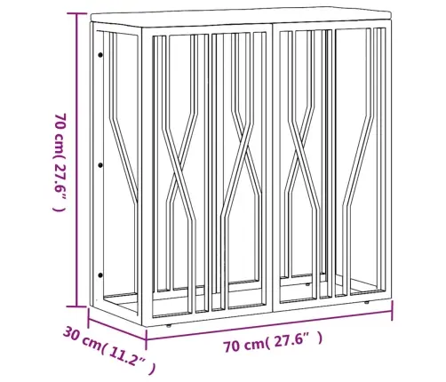 Konsoles Galdiņš, Nerūsējošs Tērauds Un Pārstrādāts Masīvkoks Vidaxl