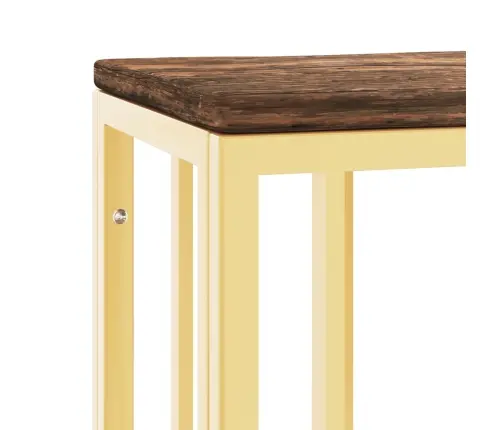 Konsoles Galdiņš, Nerūsējošs Tērauds Un Pārstrādāts Masīvkoks Vidaxl