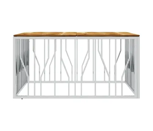 Kafijas Galdiņš, Nerūsējošs Tērauds, Akācijas Masīvkoks Vidaxl Kafijas Galdiņš, Nerūsējošs Tērauds, Akācijas Masīvkoks Vidaxl