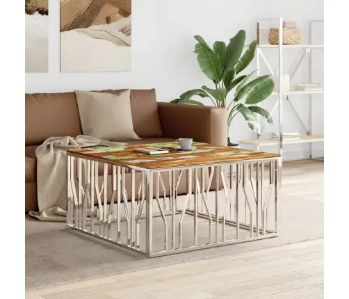 Kafijas Galdiņš, Nerūsējošs Tērauds, Akācijas Masīvkoks Vidaxl Kafijas Galdiņš, Nerūsējošs Tērauds, Akācijas Masīvkoks Vidaxl