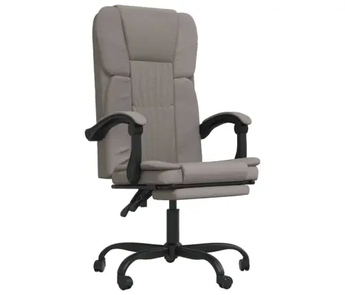 Biroja Krēsls, Atgāžams, Pelēkbrūns Audums Vidaxl