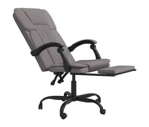 Biroja Krēsls, Atgāžams, Pelēkbrūns Audums Vidaxl