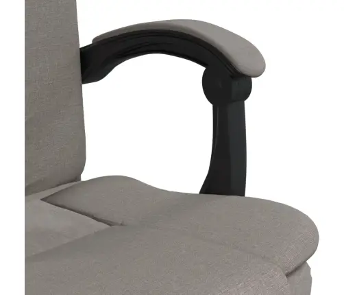 Biroja Krēsls, Atgāžams, Pelēkbrūns Audums Vidaxl