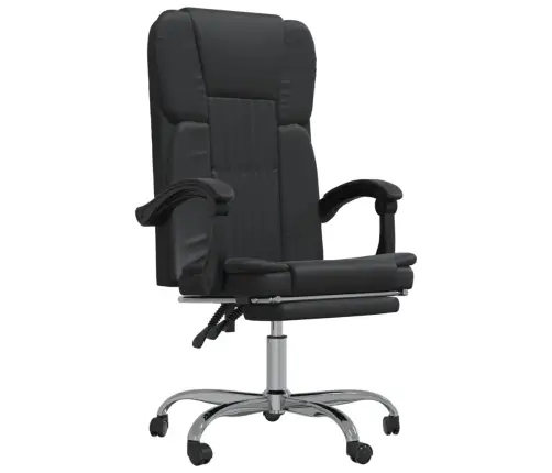 Biroja Krēsls, Atgāžams, Melna Mākslīgā Āda Vidaxl
