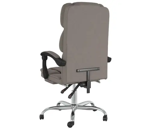 Biroja Krēsls, Atgāžams, Pelēkbrūns Audums Vidaxl