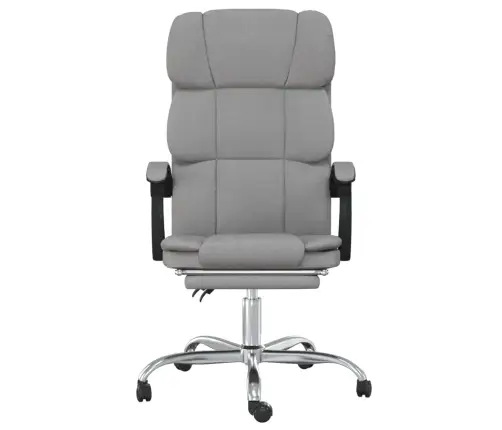 Biroja Krēsls, Atgāžams, Gaiši Pelēks Audums Vidaxl