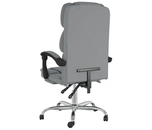 Biroja Krēsls, Atgāžams, Gaiši Pelēks Audums Vidaxl