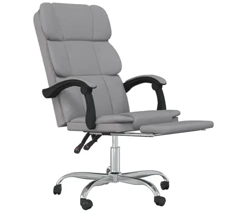 Biroja Krēsls, Atgāžams, Gaiši Pelēks Audums Vidaxl