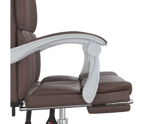 Atlošiama Biuro Kėdė, Rudos Spalvos, Dirbtinė Oda