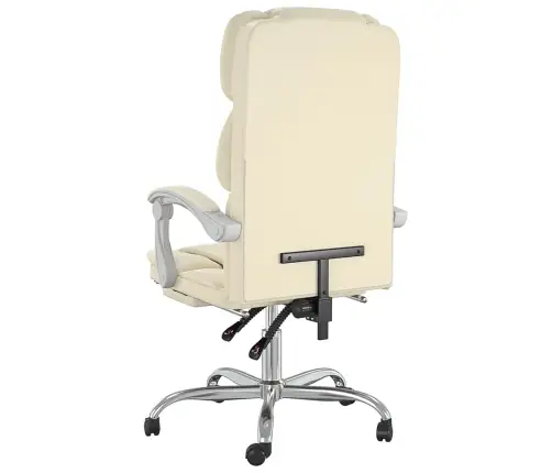 Reguleeritav Kontoritool, Kreemjas, Kunstnahk