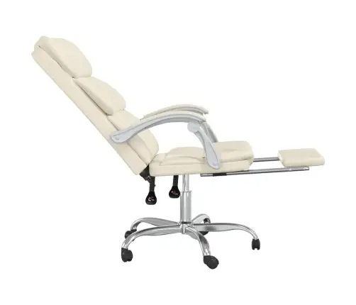 Reguleeritav Kontoritool, Kreemjas, Kunstnahk