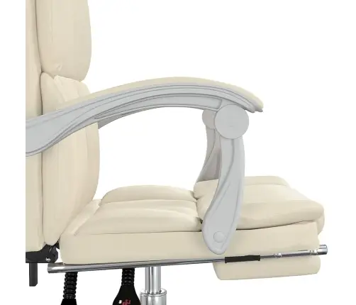 Reguleeritav Kontoritool, Kreemjas, Kunstnahk