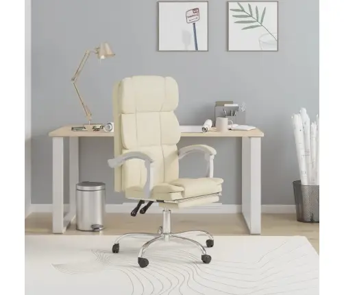 Reguleeritav Kontoritool, Kreemjas, Kunstnahk