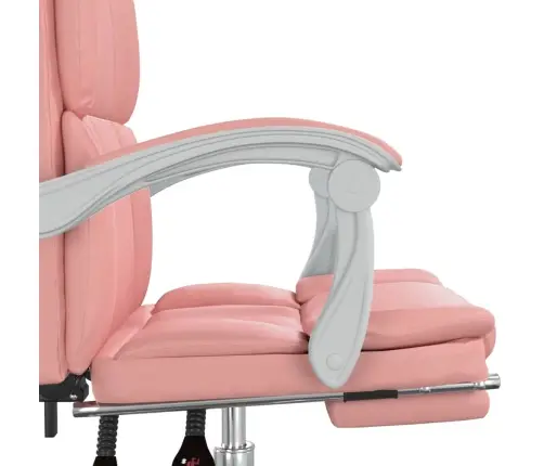 Reguleeritav Kontoritool, Roosa, Kunstnahk