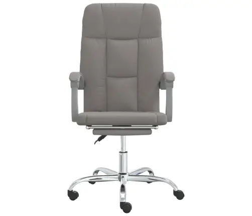 Biroja Krēsls, Atgāžams, Pelēkbrūns Audums Vidaxl