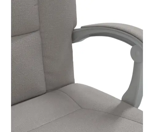 Biroja Krēsls, Atgāžams, Pelēkbrūns Audums Vidaxl