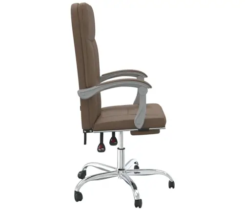 Biroja Krēsls, Atgāžams, Brūns Audums Vidaxl