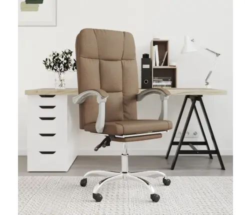 Biroja Krēsls, Atgāžams, Brūns Audums Vidaxl
