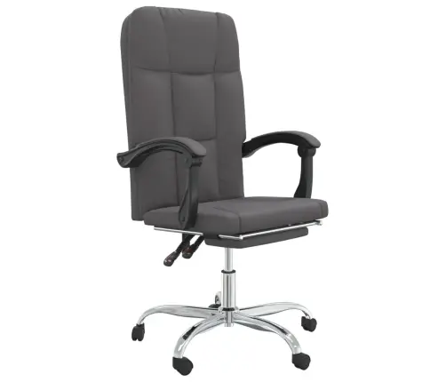 Biroja Krēsls, Atgāžams, Pelēka Mākslīgā Āda Vidaxl