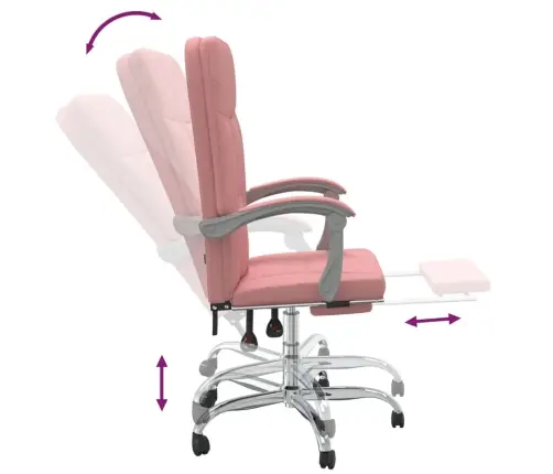 Atlošiama Biuro Kėdė, Rožinės Spalvos, Dirbtinė Oda