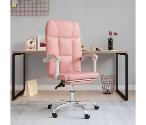 Atlošiama Biuro Kėdė, Rožinės Spalvos, Dirbtinė Oda